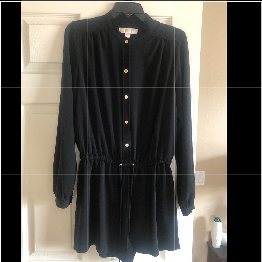 Michael Kors black romper with long sleeves